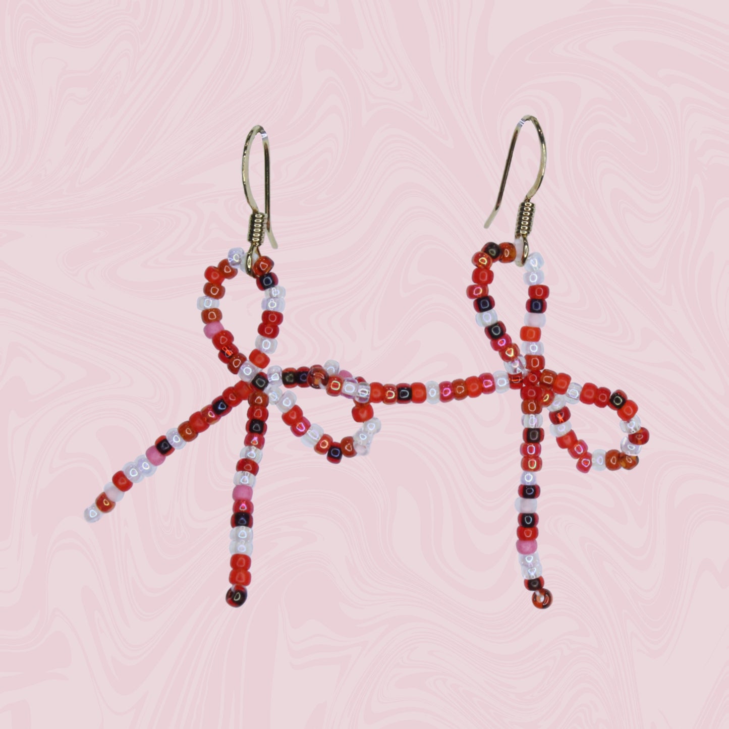 Raspberry Bow Earrings